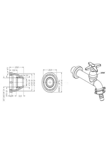 389 - BOTÃO C-40 ABS CROMADO