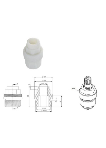 389 - BOTÃO C-40 ABS CROMADO