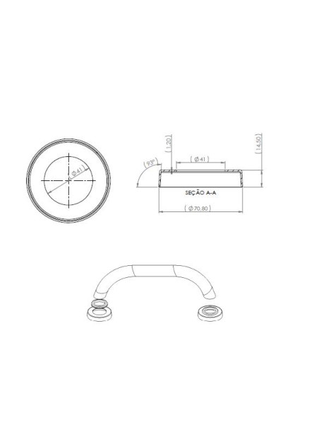 1000 - CANOPLA PARA BARRA DE APOIO