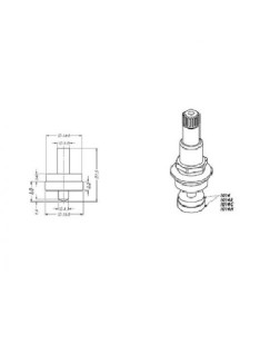 1014-B - VEDANTE ½” C/ PINO POLIA. C/ BORRACHA