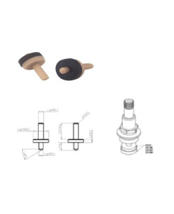 1015-N - VEDANTE ½” MAIOR C/ PINO NYLON. C/ BORRACHA