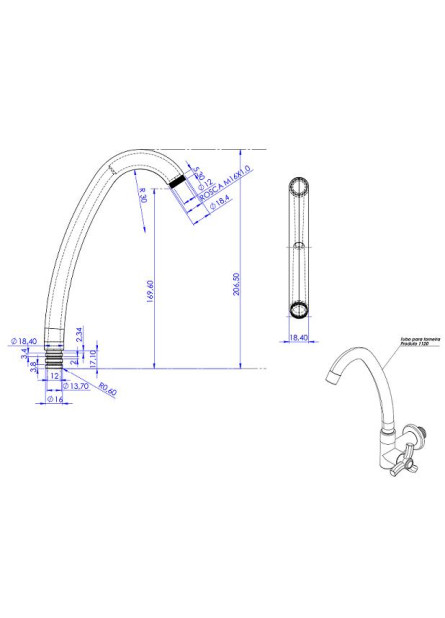 1120 - TUBO 5/8 ALTO ANZOL ABS MONTADO