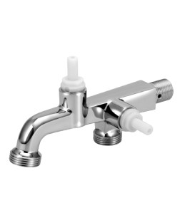 1133 - TORNEIRA QUADRADA PARA TANQUE COM SAÍDA PARA MÁQUINA DE LAVAR