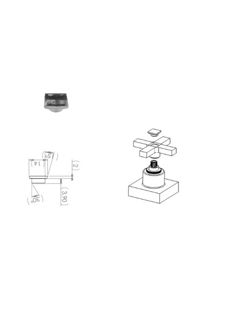 1371- BOTÃO PARA VOLANTE CRUZETA QUADRADA C-29