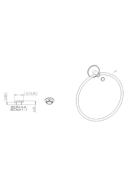 1376 - Botão Acessório Cromado
