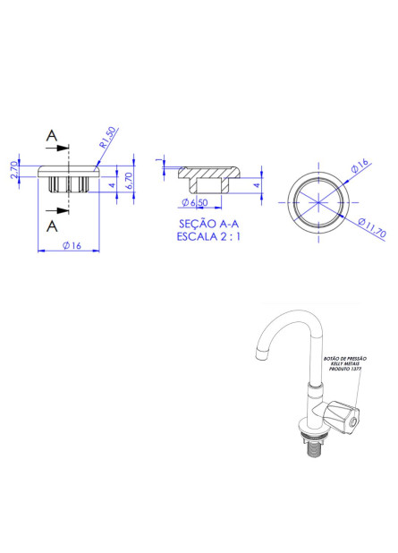 1377 - BOTÃO DE PRESSÃO KELLY METAIS 100