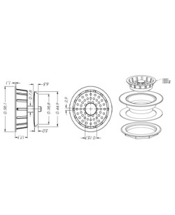 1531C - CESTINHA CRISTAL P/ VALV. AMERICANA