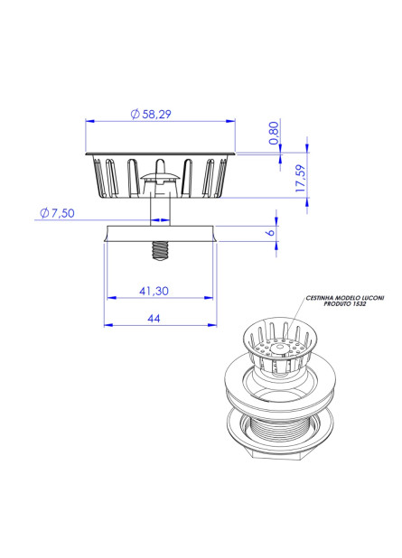 1532 - CESTINHA MODELO LUCONI