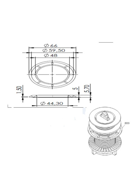 2033 - ARRUELA ELTEX P/ VALV. TANQUE