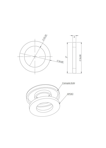 2051 - APOIO DE CANOPLA 744-M