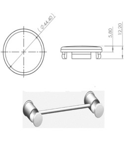 2064 - BOTÃO PARA ACESSÓRIO CROMADO
