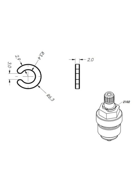 2102 - TRAVA ACETAL P/ MECANISMO