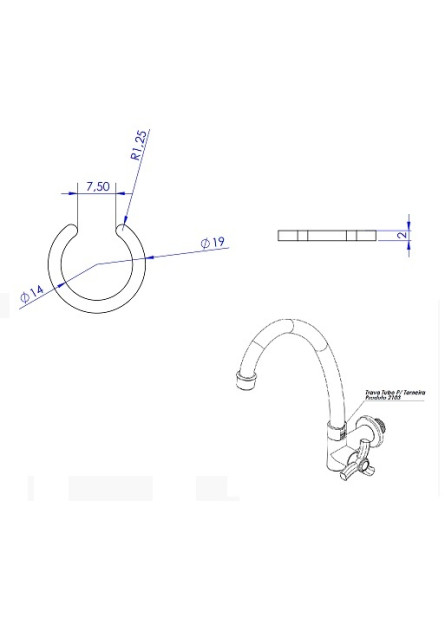 2103 - TRAVA TUBO PARA TORNEIRA