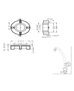 2164-B - PORCA ARRUELA ½” ACETAL BRONZE
