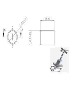 2170 - TUBINHO CROMADO PARA REGISTRO 10 MM