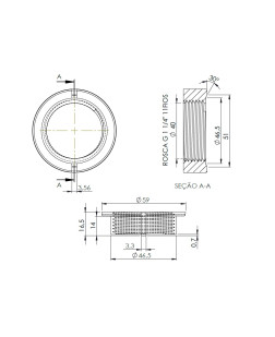 2296 - PORCA BRANCA PARA VÁLVULA DE TANQUE