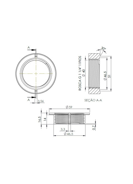 2296 - PORCA BRANCA PARA VÁLVULA DE TANQUE