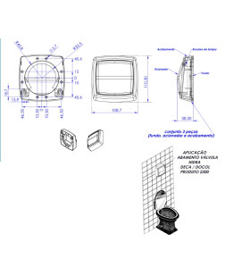 2300 - ACABAMENTO VÁLVULA HIDRA DECA/DOCOL