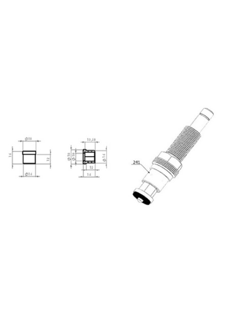 241 - BUCHA 9,5 MM SEXTAVADA