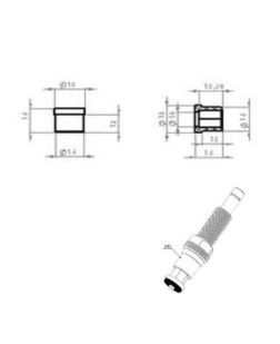 241-N BUCHA 9,5MM SEXTAVADA NYLON