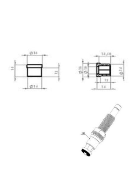 241-N BUCHA 9,5MM SEXTAVADA NYLON