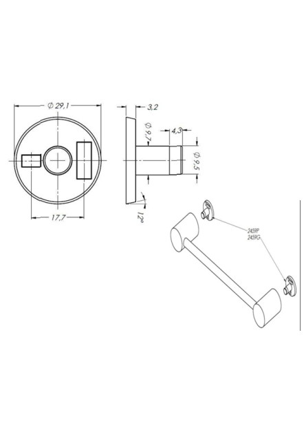 245 - ARRUELA PVC PRETA PARA TUBO AJUSTAVEL