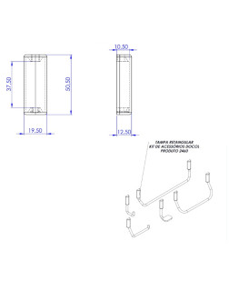 2460 - TAMPA RETANGULAR KIT DE ACESSÓRIO DOCOL