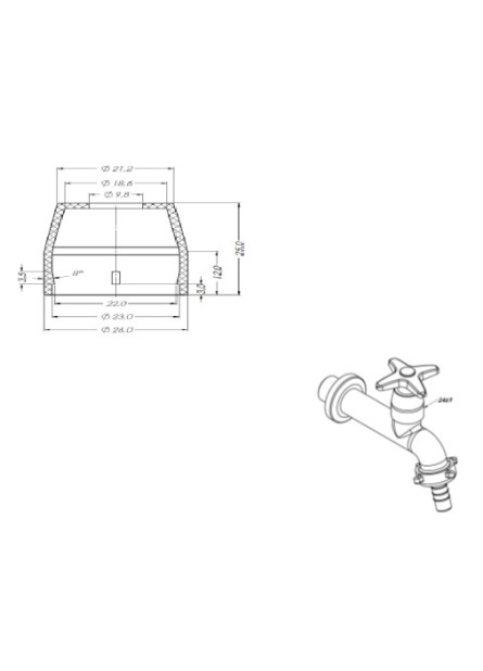 2469 - CANOPLA ABS CROMADA