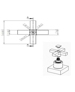 2493 - VOLANTE CRUZETA QUADRADA C-29 