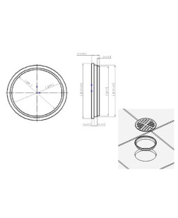 2502 - PORTA GRELHA REDONDA COBRE 100MM