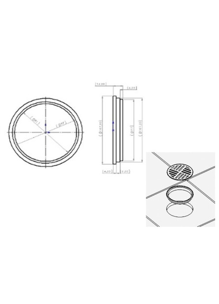 2503 - PORTA GRELHA REDONDA DOURADA 100MM