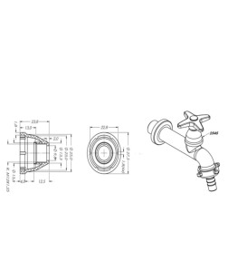 2545 - CANOPLA COM ROSCA INTERNA