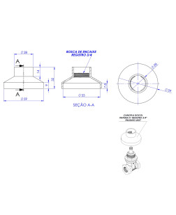 2557 - CANOPLA DOCOL ITAPEMA p/ reg. 3/4