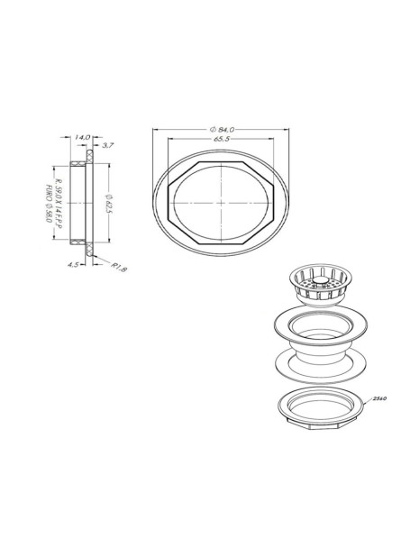 2560 - PORCA ARRUELA ABS ROSCA PADRÃO
