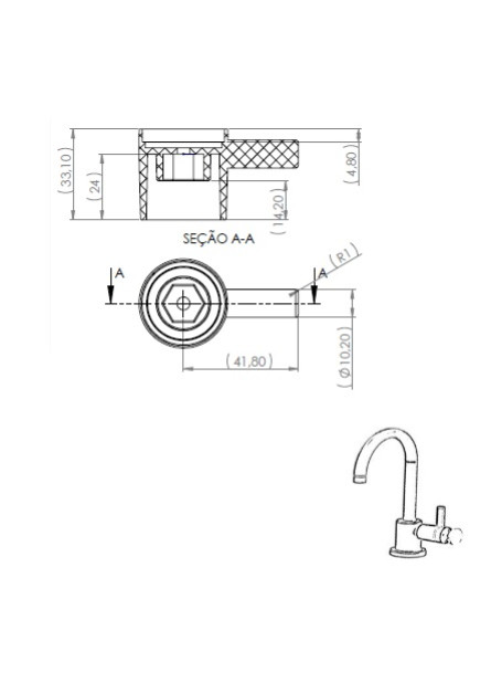 2732 - VOLANTE C-61 ABS CROMADO