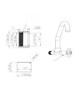 2877 - CANOPLA M22 FURO ABERTO