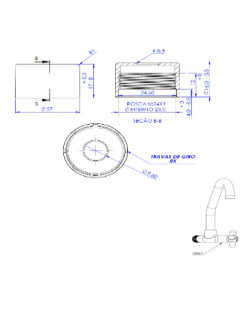 2880 - CANOPLA M22 FURO FECHADO ROSCA 2