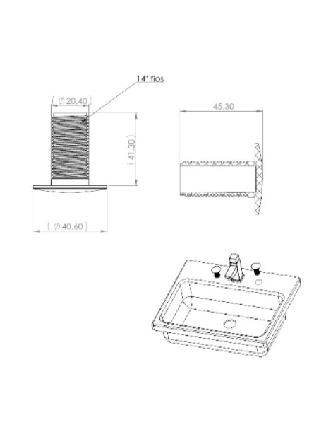 2931 - PLUG TAPA FURO PARA PIA CROMADO