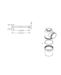 30 - ARRUELA PVC PRETA P/ COPO SIFÃO