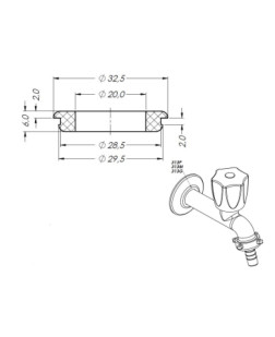 313-M - ARRUELA PVC FURO 20MM
