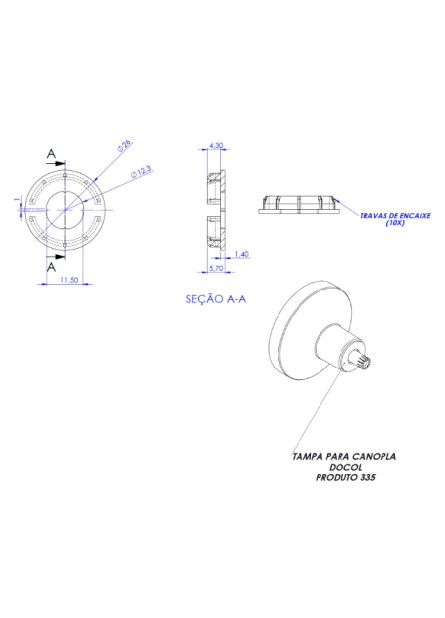 313-P - ARRUELA PVC FURO 19MM