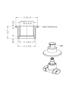 336 - REGULADOR CANOPLA NYLON 18MM
