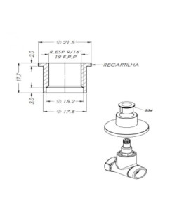 336 - REGULADOR CANOPLA NYLON 18MM