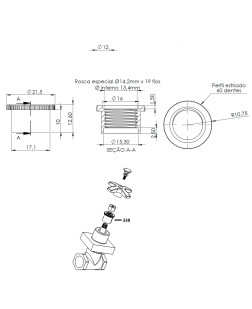 338-A - REGULADOR CANOPLA CROMADA 10MM