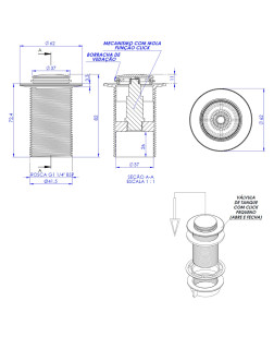 3490 - VALVULA CLICK DE TANQUE C/ BOTÃO PEQ CR