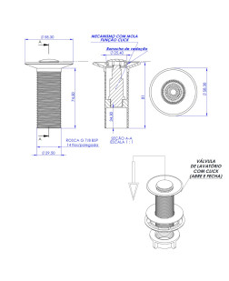 3492-B - VALVULA CLICK LAVAT. C/ BOTÃO PEQ BR