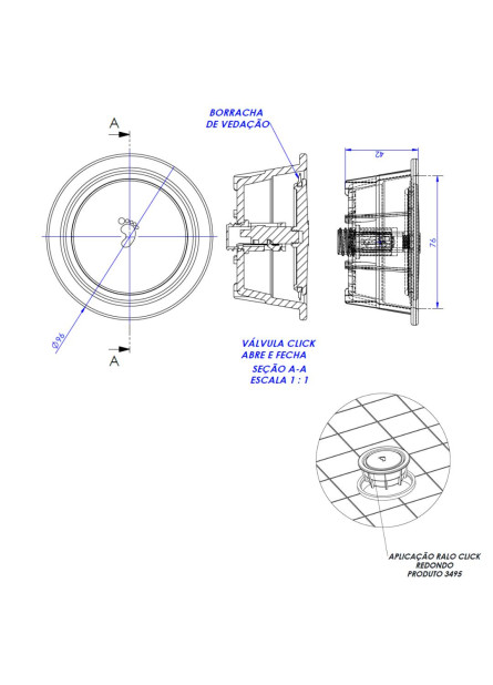 3495-B - RALO CLIC REDONDO BR