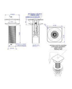 3496 - VALVULA CLICK DE LAVT. C/ BOTÃO GR CR QD