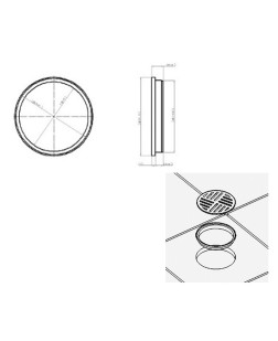 3501 - PORTA GRELHA REDONDA CROMADA 150MM