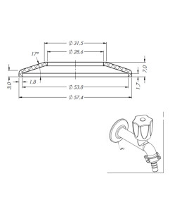 371 - CANOPLA CROMADA DESLIZANTE